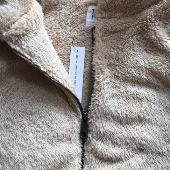 TRUE IMG Tan Teddy Bomber Jacket - Picture 4 of 11